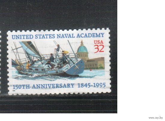 (США-1995 (Мих.2672) , гаш. ,  Флот, Корабли(одиночка),
