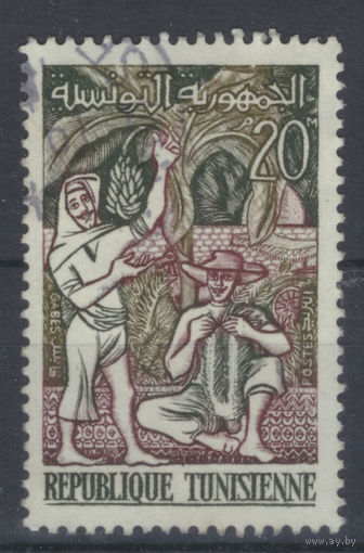 Тунис - 1957г. - международная ярмарка - 1 марка - полная серия, гашёная [Mi 493]. Без МЦ!