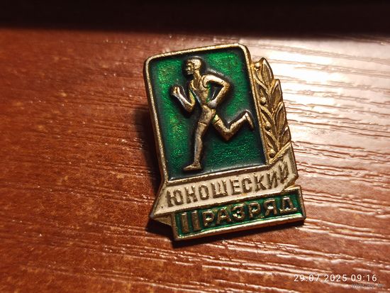 Знак значок Юношеский разряд 2