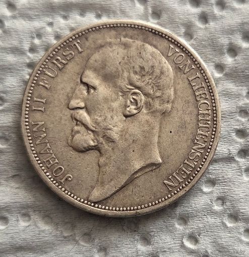 Лихтенштейн 2 кроны 1912 Тираж 50.000