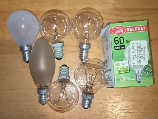 Лампочки BELSVET, 40 и 60 ватт, цена за одну
