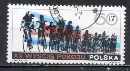 XX велогонка Мира (Варшава-Берлин-Прага) Польша 1967 год серия из 1 марки