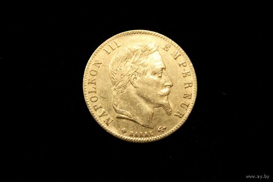 5 франков 1866 г. Франция, Наполеон III. Штемпельный блеск!