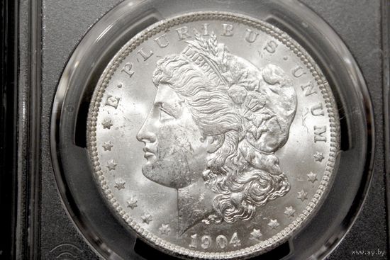 1 доллар 1904 г. США, Теодор Рузвельт. PCGS MS63