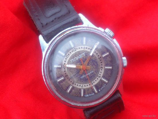 Часы ПОЛЕТ СИГНАЛ 2612 БУДИЛЬНИК из СССР 1980-х