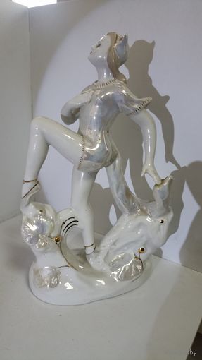 Статуэтка балерина кошка Вербилки, состояние