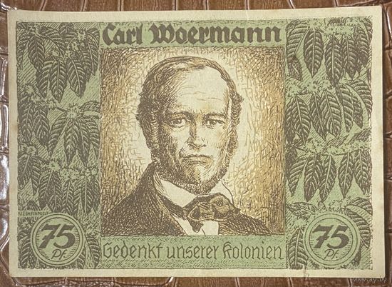 Нодгельд 75 пфеннигов 1921 год. Гамбург, Берлин, Бремен.. Веймарская республика