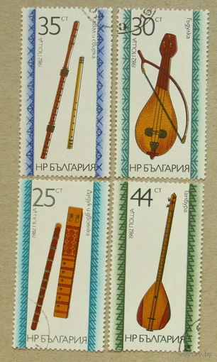 Болгария. Музыкальные инструменты. ( 5 марок ) 1982 года. 5-11.