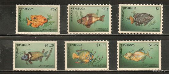 Антигуа и Барбуда-1998(Мих.,2655-2660) , **  , Морская  Фауна, Рыбы,  (полная серия)