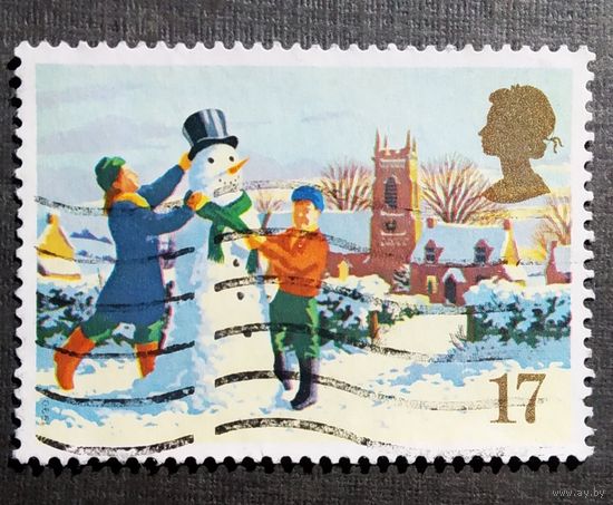 Марка Великобритания 1990 год Рождество