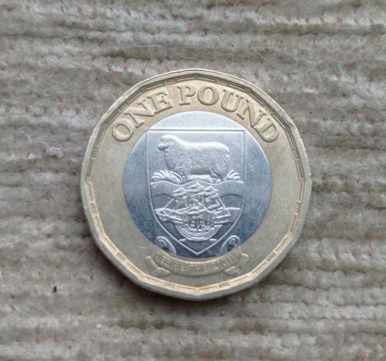 Werty71 Фолкленды Фолклендские Мальвинские острова 1 фунт 2023 Овца Корабль Парусник Биметалл Карл 3