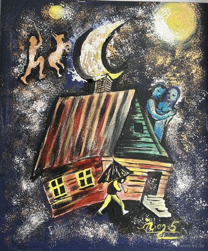 Панно картон акрил