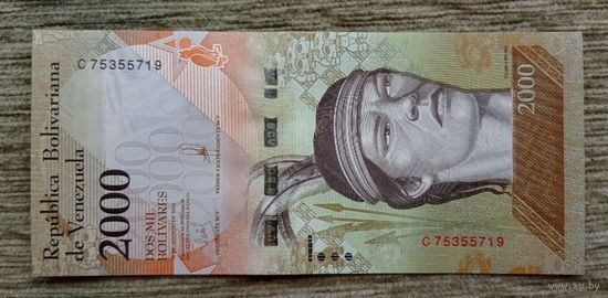 Werty71 Венесуэла 2000 боливаров 2016 UNC банкнота