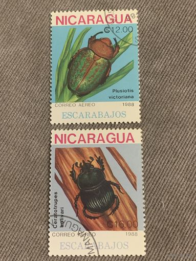 Никарагуа 1988. Жуки. Марки из серии