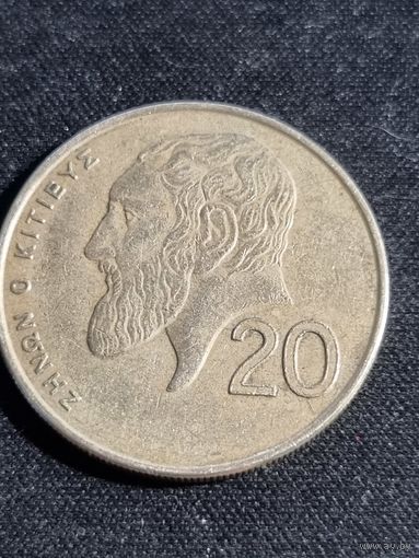 Кипр 20 центов 1991