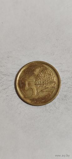 Сингапур 5 цент 2013