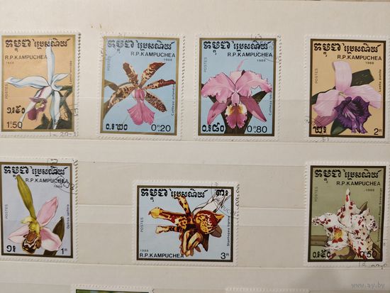 РАСПРОДАЖА КОЛЛЕКЦИИ. Кампучия, марки "цветы"