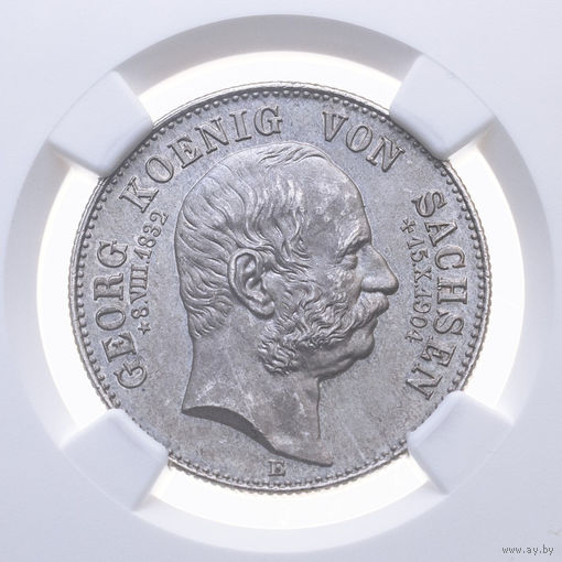 2 марки 1904 Е Георг Посмертный МС 63