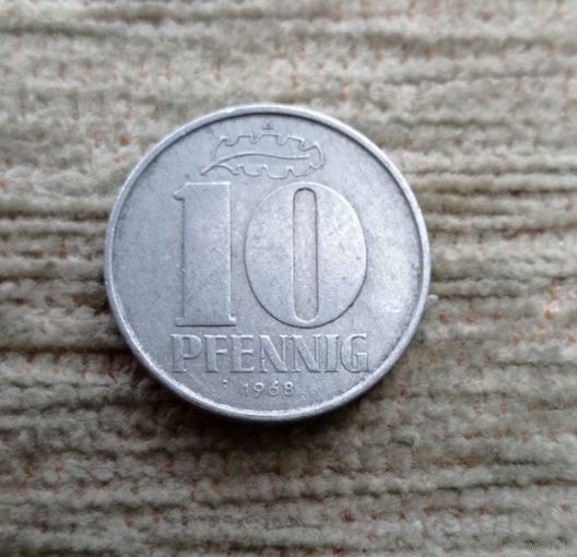 Werty71 Германия ГДР 10 пфеннигов 1968 А