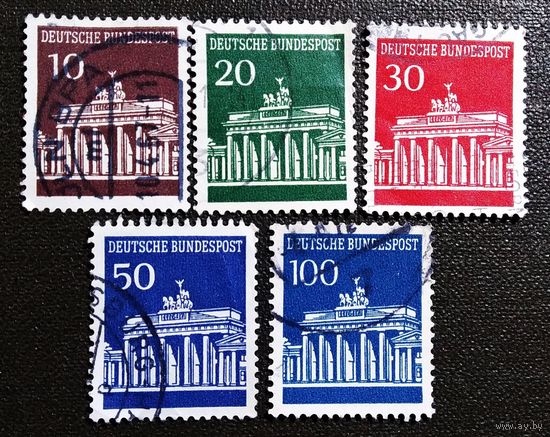 Марки Германия 1966 год Бранденбургские ворота