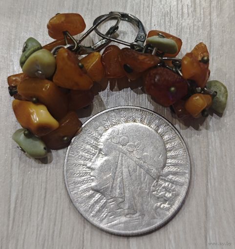 Серьги. Янтарь СССР