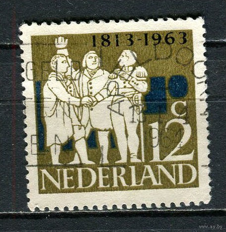 Нидерланды - 1963 - 150 лет Королевству Нидерландов 12С - [Mi.815] - 1 марка. Гашеная.  (Лот 42Ge)-T2P10