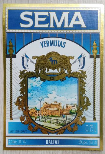 Этикетка. Вино. Литва.- 1996 - 2006 .0984