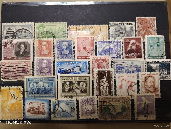 Лот старых марок мира