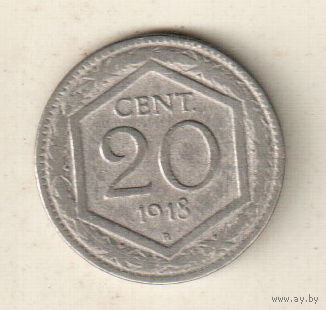 Италия 20 чентезимо 1918