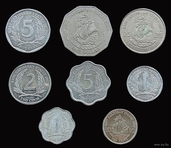 8 МОНЕТ ВОСТОЧНЫЕ КАРИБЫ