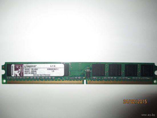 Память 512 Mb Kingston_ValueRAM_KVR800D 2N6_DDRII_PC26400_CL6