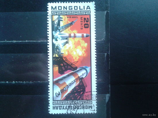 Монголия, 1977. 11 лет программе "Интеркосмос", старт ракеты
