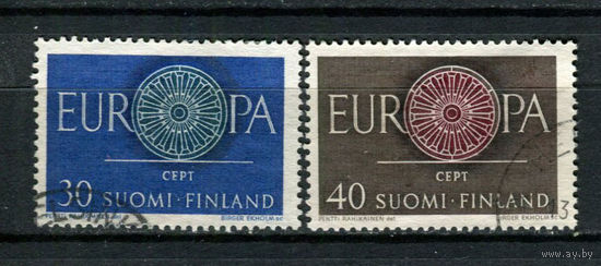 Финляндия - 1960 - Европа (C.E.P.T.) - Колесо - [Mi. 525-526] - полная серия - 2 марки. Гашеные.  (Лот 186AL)