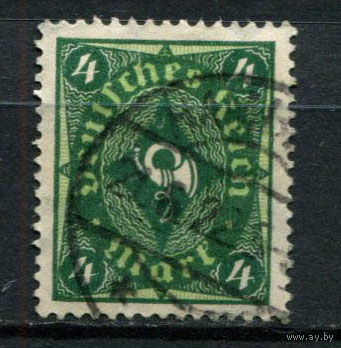 Рейх (Веймарская республика) - 1921/1922 - Почтовый рожок 4 M - [Mi.193] - 1 марка. Гашеная.  (Лот 59BD)