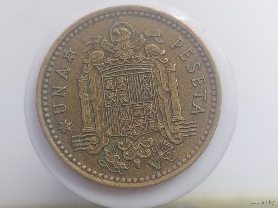 1 песета Испания 1975 года в звезде 1978 лот 42