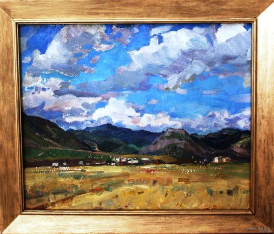 Крохалев П.С;Засл.худ;(Крохолев);1976г;50/60см; "Облачный день в горах". Судак.Крым;76г;50х60 см.