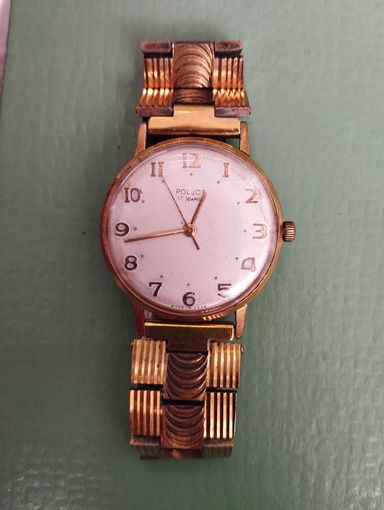 Часы наручные с браслетом Полет, Au20. СССР