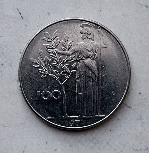 100 лир 1977 года Италия. Итальянская Республика.