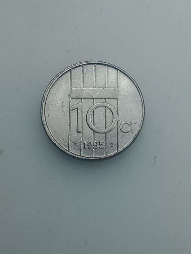 Недерланды 10 центов 1985 года .