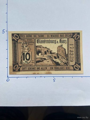 Нодгельд 10 пфеннигов Глаушенбург. Веймарская республика - 0202