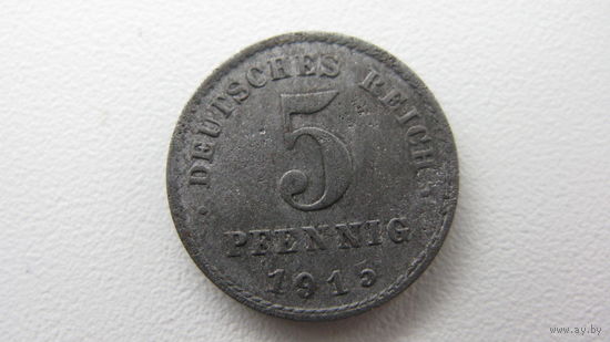 Германия 5 пфеннигов 1915 А