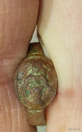 Интересное старинное колечко,со страшным силуэтом