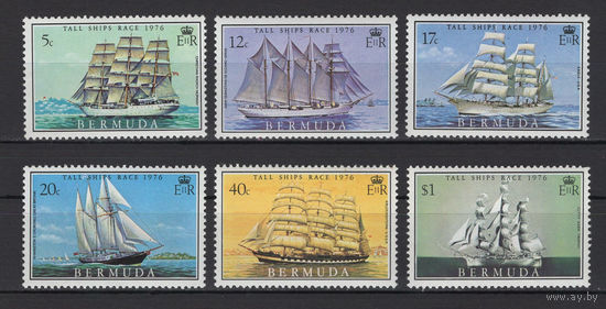 Бермуды /Bermuda 1976** Парусные корабли серия 6 марок