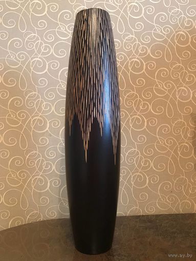 Ваза из темного дерева, ручная работа, Египет