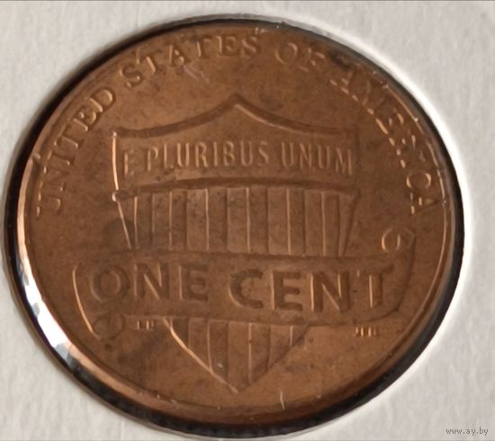 США. 1 цент 2016 года. (*).