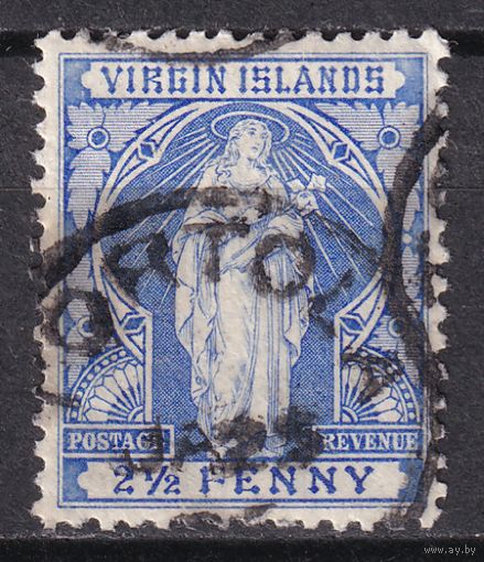 8.BrKCI. Великобритания. Колонии. Виргинские острова. Святая Урсула. 1899 г. 2 1/2P. Mi.#20.
