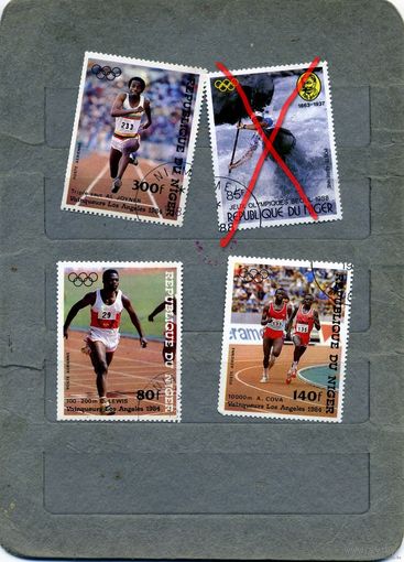 НИГЕР,   СПОРТ, ОЛИМПИАДЫ,    3м гашен  по 20 коп шт