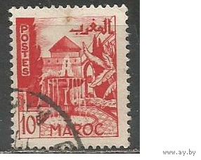 Французское Марокко. Дворик крепости г.Рабат. 1949г. Mi#303.