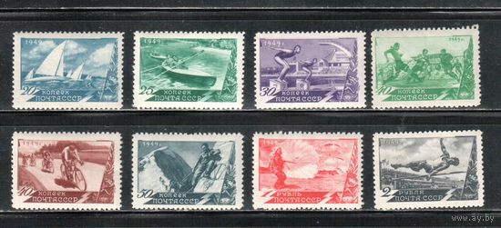 СССР-1949, (Заг.1318-1325),   **  ( 2 м - * ) , Спорт (полная серия)