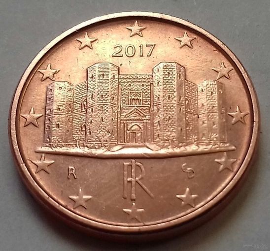 1 евроцент, Италия 2017 г., AU